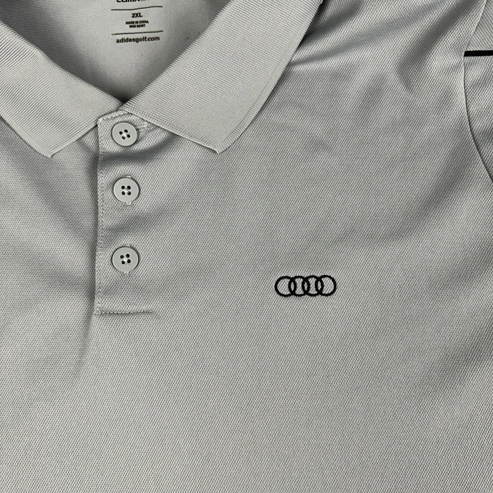 Adidas Golf Polo Shirt Mens 2XL Gray Climalite Short Sleeve